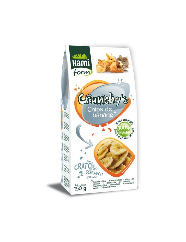 HAMIFORM - Crunchy's - Chips de plátano para roedores