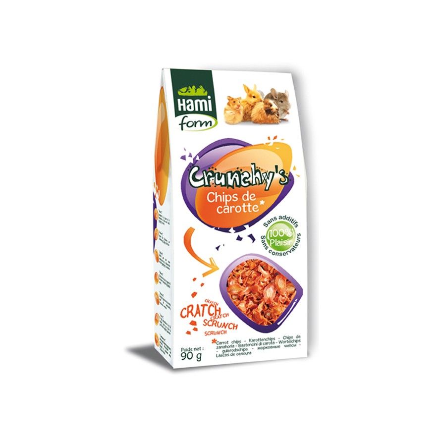 HAMIFORM - Crunchy's - Chips de Zanahoria para Roedores