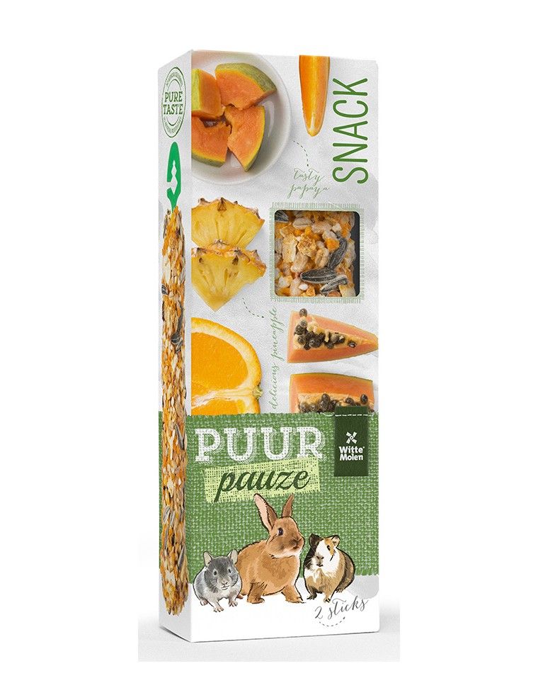 WITTE MOLEN - Puur Pauze Sticks Arancia e Papaia