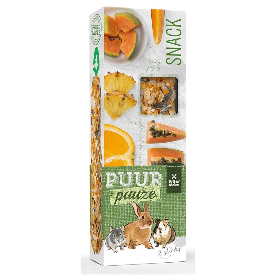 WITTE MOLEN - Puur Pauze Sticks Naranja y Papaya